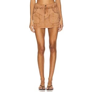 Free‎ People South Cape Mini Skirt Brown Size 10 New With Tags
